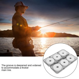Srliya 6pcs Fishing Plastic Foam Spool Fishing Line Storage Lure Rig Holder Organizer Accessories