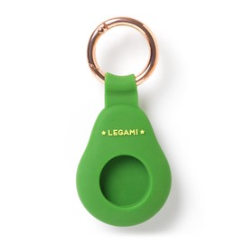 Legami Keychain for AirTag 3.8 x 5 cm, Silicone and Metal Heart Design Personalize Your Device Protects Without Affecting the Signal Unisex Adult Avocado Taglia