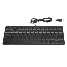 64 Keys RGB Backlit Keyboard USB Wired Gaming Keyboard Portable Mute Compact Small Keyboard for PC Laptop