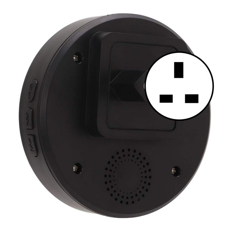 Black Wireless Doorbell Self Powered Waterproof Door Bell with 58