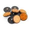 Motoforti Universal Car Scooter Round Reflective Reflector Orangesdad,Plastic,Brown Black,10Pcs