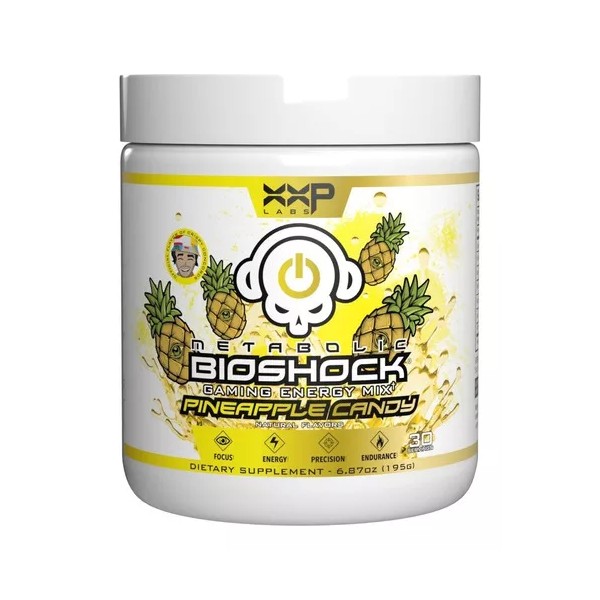 DVL XP LABS Pre Entreno Bebida Energizante Bioshock 30 Srv Energy/focus Sabor Pineapple Candy