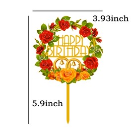 WUBAYI 8 Stück "Happy Birthday" Kuchenaufsatz - Mehrfarbige Cupcake-Topper aus Acryl, Kuchendekoration für Geburtstagsparty, Hochzeit & Feiern