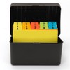 H4D Index Card Holder 3x5 Inches with 25 Plastic Dividers,