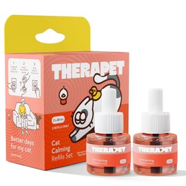 TherapetMD Cat Calming Diffuser Refill Kit (2-Pack, 60-Day Supply) – Cat Pheromone Refill for Stress, Pee Spraying, Fighting, Aggression, Meowing & Scratching – Use with TheraPet MD Diffuser