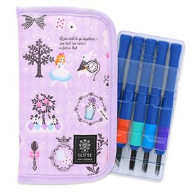 COLORFUL CANDY STYLE N9400310 Chisel Set, Girls, Elementary School Students, Stylish, Cute, Sakura Grip Chisel A, Right-Handed, Alice and Wonderland Tea Party