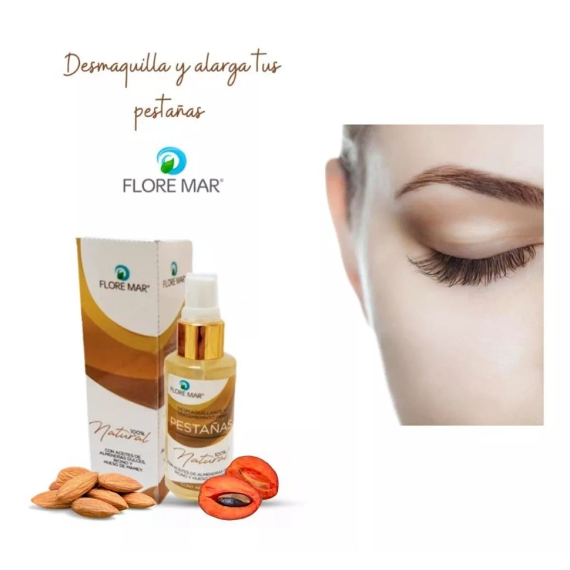 FLORE MAR Desmaquillante Ojos Pestañas Aceite Almendras Ricino Mamey