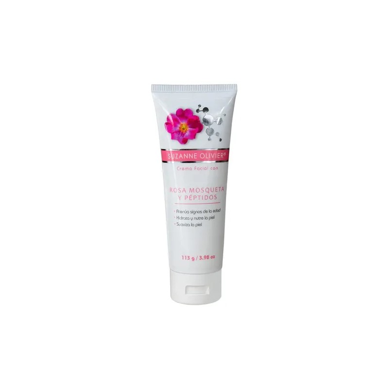 Crema Facial Rosa Mosqueta Peptidos Y Ácido Hialurónico