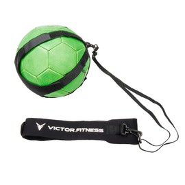 Victor Fitness Black Solo Elastic Soccer Trainer to Increase Your Soccer Skills Perfect for Kids and Adults - Hands-Free Adjustable Solo Soccer Trainer Fits Ball Sizes: 3, 4, & 5 VFSTBK