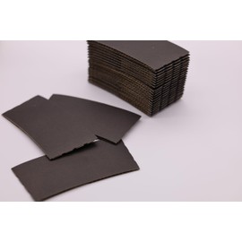 Disposable Corrugated Kraft Paper Coffee Sleeves Cup Sleeves Holder Protective Insulated Heat Espresso Coffee Cup Sleeve Fits For 12, 16, 20, 24 oz Hot Drinks Cup(Black, 200 Pcs)