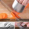 4 Pieces Stainless Steel Finger Guard Cover Kitchen Cutting Safety