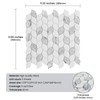 Glass Mosaic Tile Backsplash Leaf-Shape Marble Look