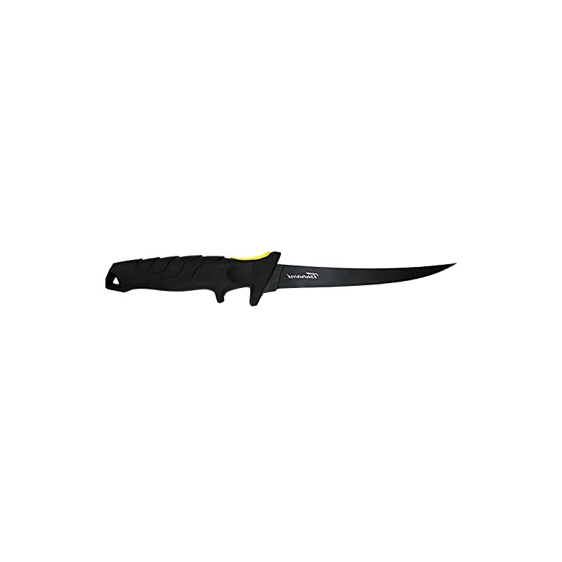 Tsunami 6" Standard Flex Saltwater Grade Fillet Knife, Black Coated