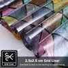 FEOMOS Stained Glass Window Film, Window Privacy Films, Colorful Lattice