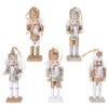VALICLUD Wooden Christmas Nutcracker Figures Ornaments Xmas Holiday Tree Decorations