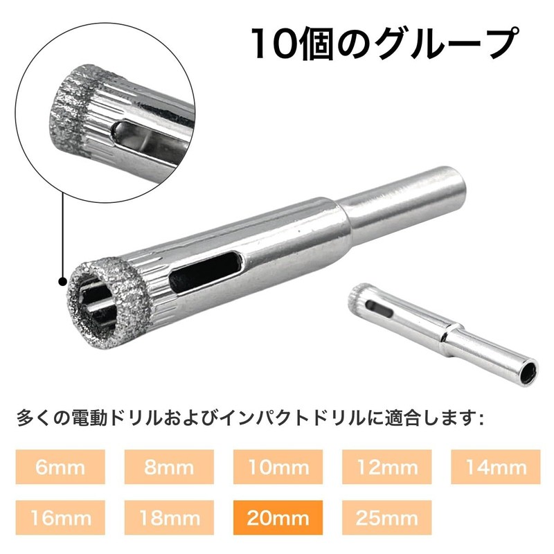 winova Glass Hole Saw Carbide Diamond Hole Saw 20mm -