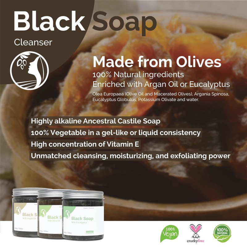 Fatima's Garden Black Soap with Blue Nila - Traditional Hammam