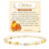 Citrine Bracelet, Citrine Crystal Bracelets for Womens, Yellow Bracelet Adjustable