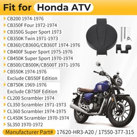 Fuel Cap Gas Cap Latch Kit Black for Honda CB200 CB350 CB360 CB400 CB450 CB500 CB550 CB750 CL200 CL350 CL360 CL450 SL350 17620-HR3-A20 17550-377-315