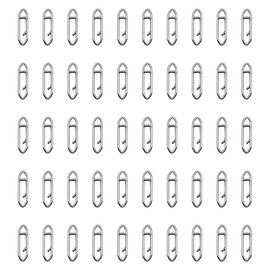 Sarini 50Pcs Fishing Clips Stainless Steel Quick Change Connector Paper Clip Quick Pins Link Split Rings Snaps Swivels for Lures Saltwater Freshwater