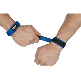 WARM BODY COLD MIND Premium Leather Wrist Wraps for Cross Training, Olympic Weightlifting, Powerlifting, Bodybuilding, Deadlift, Strength Training and Wrist Support 2.0 (Blue, S)