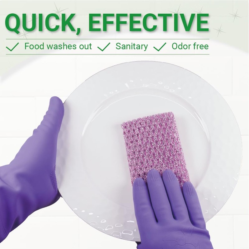 Olivia tree Rugged Glitter Dish Wash Net Heavy Duty, 2Pcs