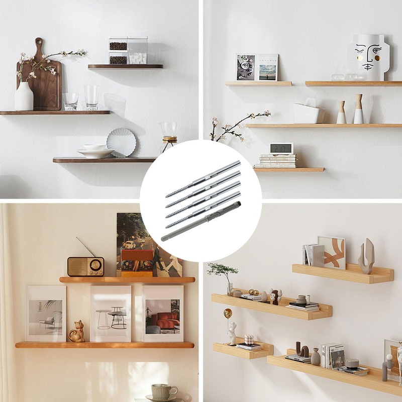 Set of 5 Invisible Wall Shelf Brackets Diameter 10 x