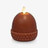 Luminara Flameless Fall Harvest Decor - Acorn Figural LED Candle