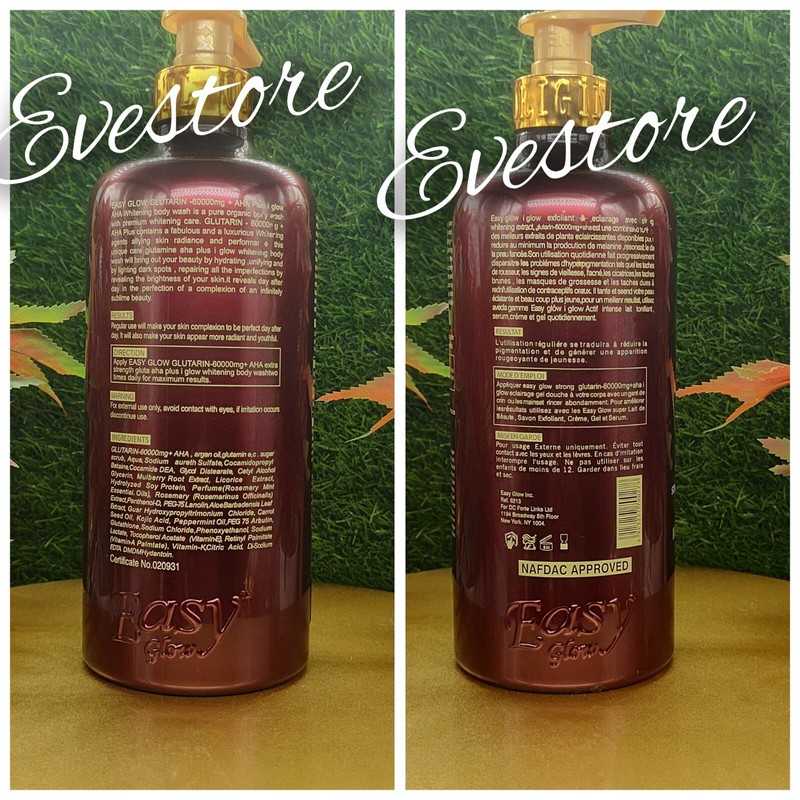 Easy glow strong Gluta Aha whitening Extra strength body wash