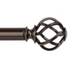 KAMANINA Bronze Curtain Rod 32 to 58 inch(2.6-4.8ft), Adjustable Decorative