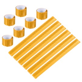 PATIKIL Reflective Slap Bands, 20 Pcs Reflector Band Snap Bracelet Armbands High Visibility Safety Reflectors Wrist Strap Strips for Night Jogging Cycling Running Hiking, Gold