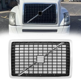 Chrome Front Grille with Bug Screen & Screws for 2004-2017 Volvo VNL
