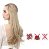 Hair Extensions Dirty Blonde Full Head Clip in Synthetic Wave