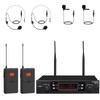 innopow 200-Channel Wireless Microphone, Wireless Lavalier Microphone Dual UHF Bodypack