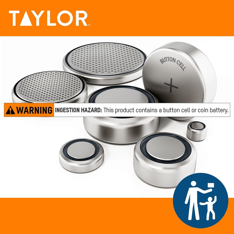 Taylor Digital Kitchen Scale with Glass Platform, Tare Button, and