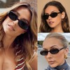 FveVqe 2PCS Oval Sunglasses, Oval Sunglasses Womens Retro Tortoise Shell