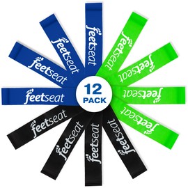 FeetSeat Chair Bands for Kids with Fidgety Feet - Discreet Sensory Fidget Bands for Classroom Chairs & Home Use - Durable Anti-Slip Polyester - Easy to Install on Chair & Desk Legs - 12-Pack, Assorted