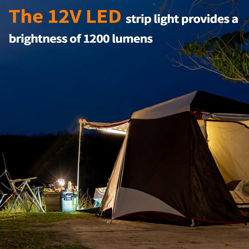 NOVA AUTO 12V Led Light Strip,4ft RV Awning Lights with