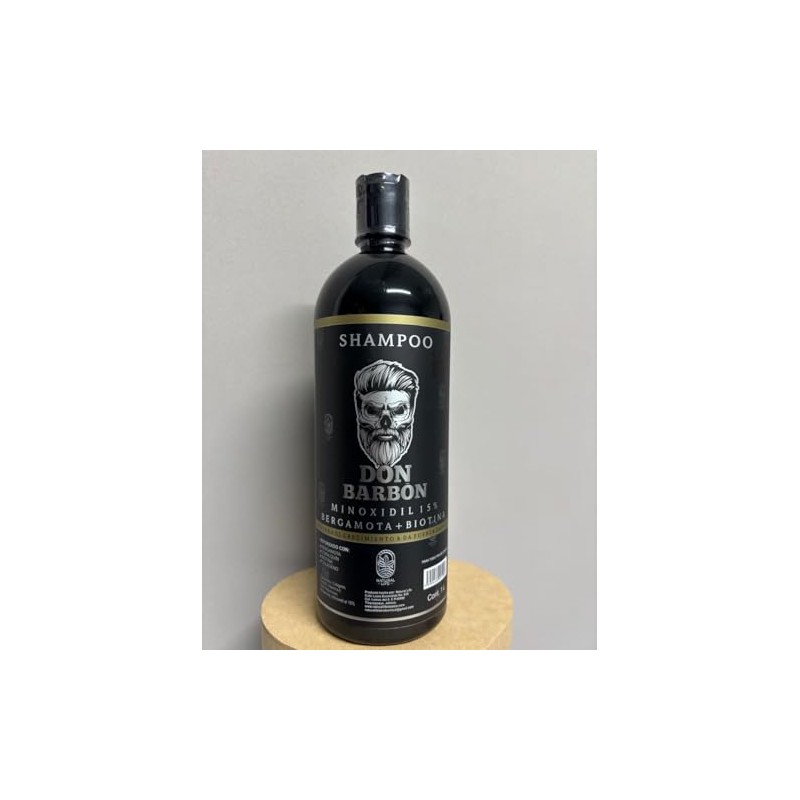 Don Barbon Shampoo con Mino15%, Bergamota y Biotina para Crecimiento