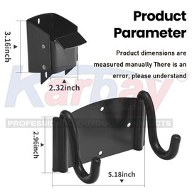 Wheelbarrow Storage Bracket - 90 lbs Capacity, Heavy Duty Storage Hook for Most Wheelbarrows Designs, Comes with a Spring Loaded Lift Latch Safety Catch Feature