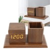 Pen Holder Clock Temperature Calendar Display 3 Level Brightness Adjustment