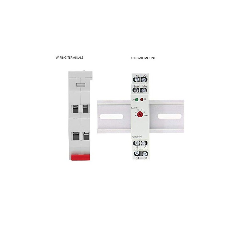 24V-240V GRL8-01 Liquid Level Control Relay Water Level Controller 10A