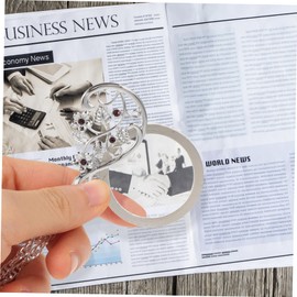 Healeved Magnifying Glass Necklace Charm Necklace Trendy Decor Rhinestone Choker A Necklace Necklaces Magnifying Glass Pendant Necklace for Reading Miss Decorate Alloy Portable