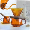 COHEALI 1 Set Decorative Coffee Funnel High Borosilicate Dripper with