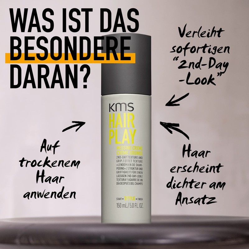 KMS HAIRPLAY Brass Cream for "2nd Day Look" and Grip,