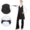 Liitrsh 2 Pcs Unisex V Neck Apron 2 Pocket Tuxedo