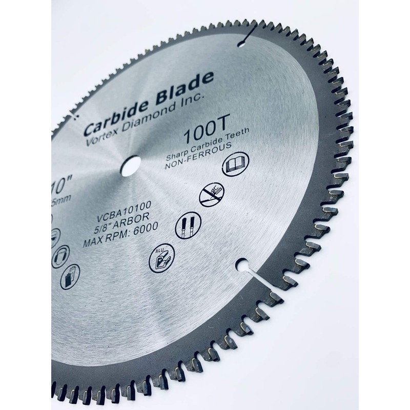 VORTEX DIAMOND 10 Inch 100 Teeth Aluminum Non-Ferrous Metal Circular