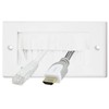 Auline White Brush Double Twin 2 Gang Wall Outlet Cable Entry Plate Tidy Mount Face Plate Wall Plate (1)