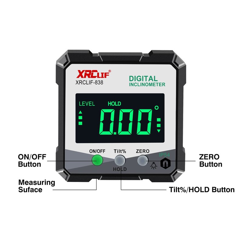 Digital Angle Meter, Magnetic Base Level Box Angle Finder Protractor
