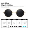 WMAO Hippie Round Polarized Sunglasses for Women Men Circle Retro